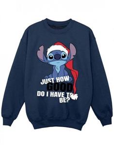 Disney Girls Lilo & Stitch Just How Good Sweatshirt 12-13 zwart