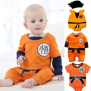 Haicospl Kung Fu Baby Jongens Rompertjes Goku Romper Baby Jumpsuit Zomer Korte lange Mouw Pasgeboren Baby Jongens Meisjes Kleding Peuter Outfit 90