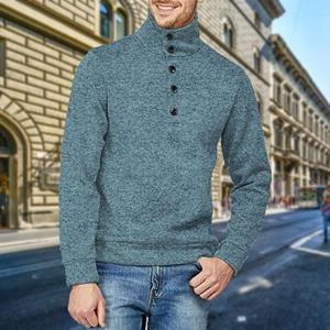 PJ78HG Herfsttrui Halve coltrui Warm Stijlvol Comfortabel Losvallend Herentrui voor casual sportkleding 2XL zwart