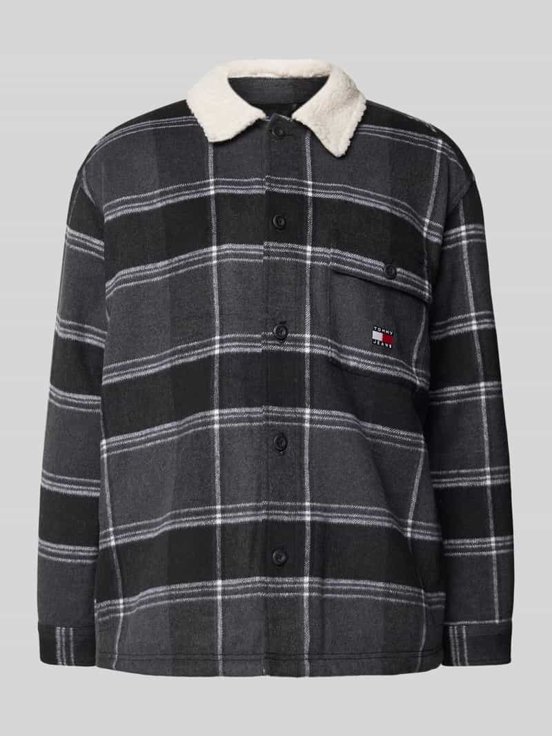 Regular fit overhemdjack met knoopsluiting, model 'CHECK SHERPA'