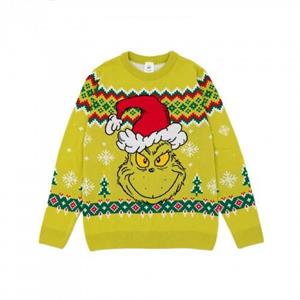 THE GRINCH De Grinch gebreide kersttrui voor heren M groen