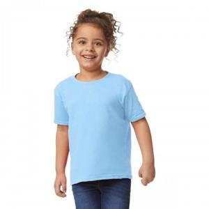 Gildan kinder/kids effen katoenen zwaar T-shirt 2 Years lichtblauwe kleur