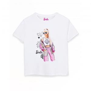 Barbie meisjes Doodle Barbie Pose T-shirt 11-12 wit