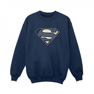 DC Comics jongens Superman Indigo blauw logo sweatshirt 5-6 Years wit