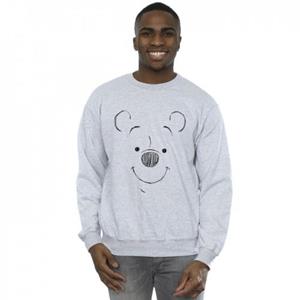 Disney Heren Winnie de Poeh Winnie de Poeh gezicht Sweatshirt M wit
