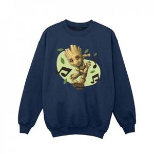 Marvel Girls Guardians of the Galaxy Groot Muzieknoten Sweatshirt 5-6 Years wit
