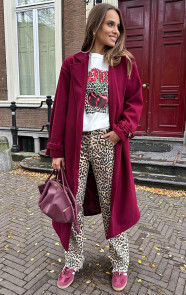 The Musthaves Classy Long Coat Burgundy