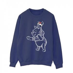 Disney Heren Winnie de Poeh Knorretje Kerstsweater L marineblauwe kleur