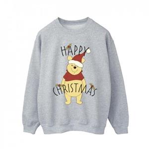 Disney Heren Winnie de Poeh Happy Christmas Holly Sweatshirt M wit