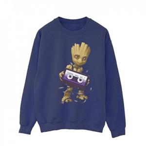 Marvel Heren Guardians of the Galaxy Groot Cosmic Tape Sweatshirt L marineblauwe kleur