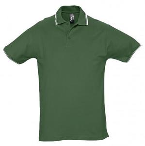 SOLS Heren Practice Tipped Pique poloshirt met korte mouwen L grijs/Vloot