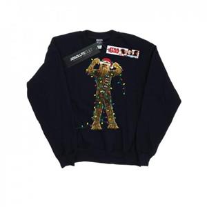 Star Wars Boys Chewbacca Christmas Lights Sweatshirt 5-6 Years wit