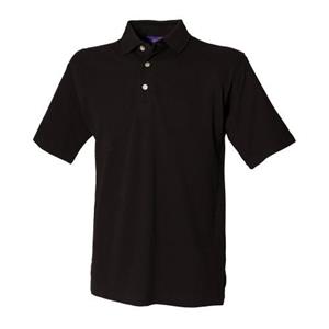 Henbury Klassiek katoenen piqué zwaar poloshirt voor heren M wit