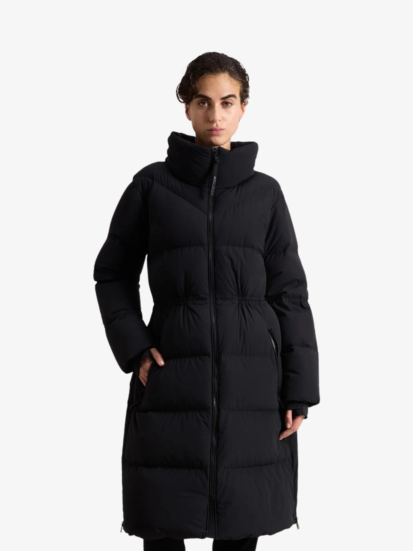 Woolrich Dames matt stretch long puffer parka