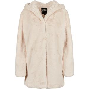 Urban Classics Dames teddy fleece mantel met capuchon