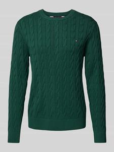 Tommy Hilfiger Pullover Cable Donkergroen