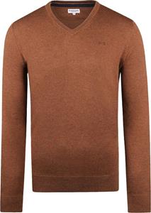 McGregor Trui Merino Blend V-Hals Chestnut Bruin