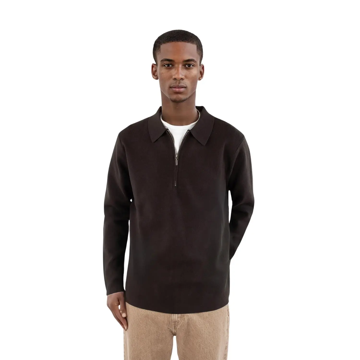 Ciszere Caleb Knitted Half Zip Casual Sweater Heren S