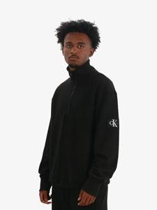 Calvin Klein Badge Waffle Half Zip Sweater Heren