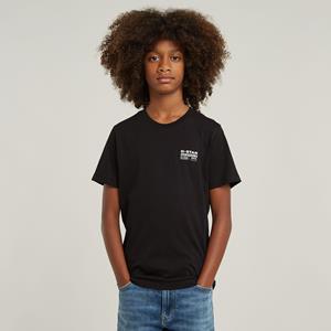 G-Star RAW Jongens T-Shirt Regular Logo Basic - Zwart - jongens