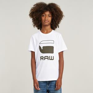 G-Star RAW Jongens T-Shirt Regular Logo - Wit - jongens