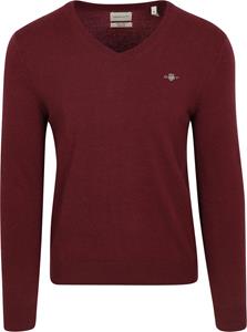 Gant Pullover V-Hals Woolblend Bordeaux