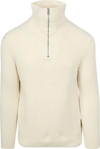 Sweater Marc O'Polo Half Zip Trui Ecru