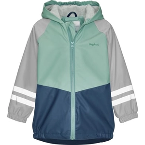 Playshoes Regenjas met fleecevoering groen/grijs