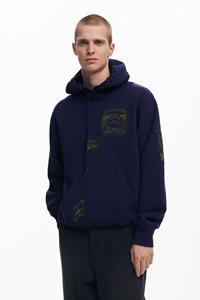 desigual Sweatshirt met tijgerborduursels - BLUE