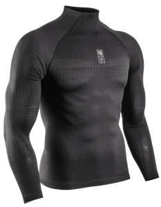 Compressport 3d thermo 110 gr ls - ZWART - Unisex