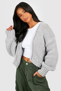 Boohoo Petite Dikke Cardigan, Grey