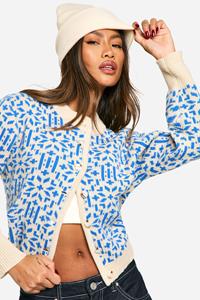 Gebreide Premium Cardigan, Blue