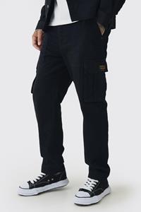 Boohoo Tall Toelopende Cargo Broek In Zwart, Black