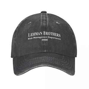 91220702MAC3XJBU98 Lehman Brothers Risk Management Department 2008Cap Cowboyhoed Streetwear Zonnepet Golfkleding voor dames, unisex