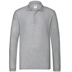 Fruit of the Loom Mens Premium Long-Sleeved Polo Shirt M lichte zeegroene kleur