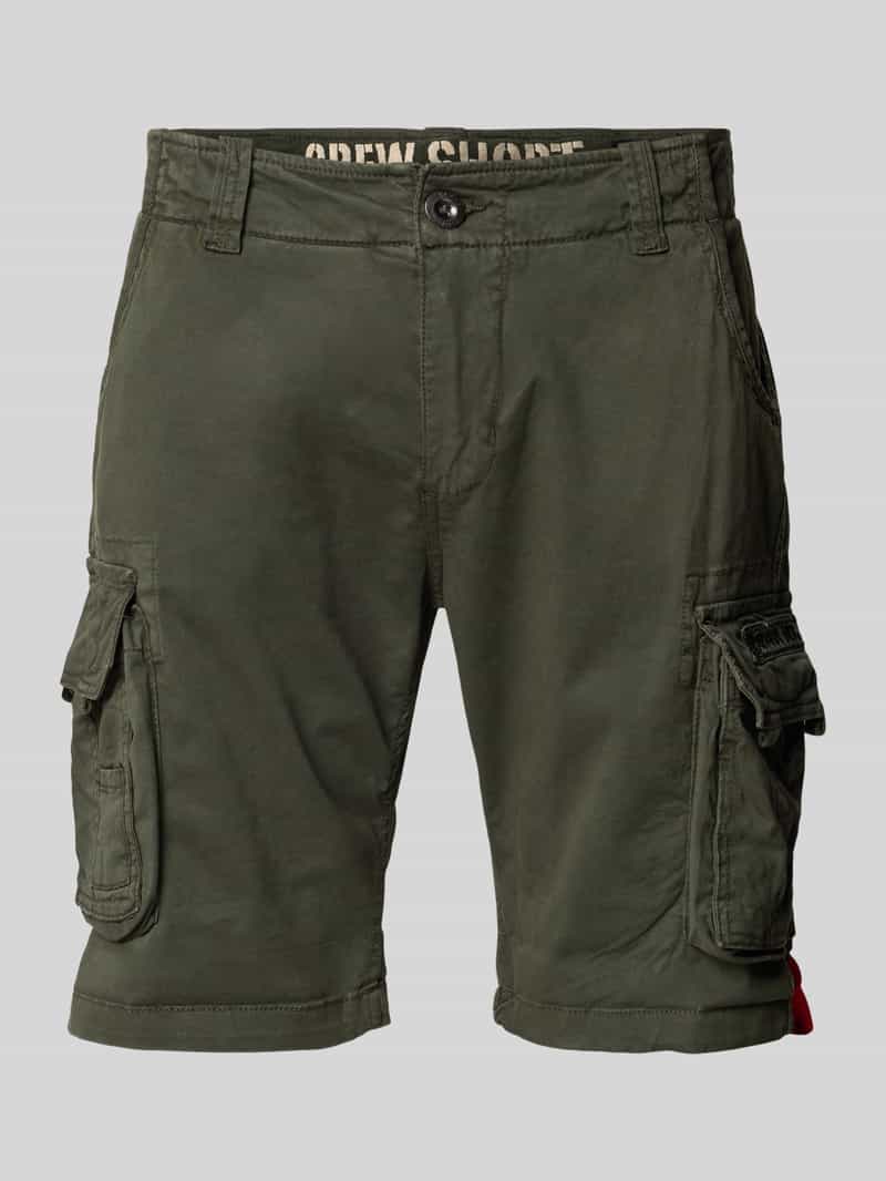 Alpha industries Regular fit korte cargobroek met labelstitching, model 'CREW SHORT'