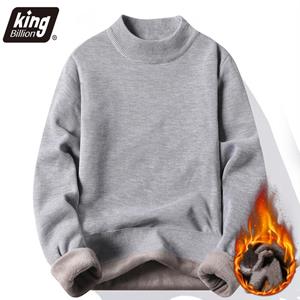 King Billion Mode Heren Casual Slim Fit Basic Turtleneck Gebreide Trui Hoge Kraag Pullover Mannelijk Dubbele Kraag Herfst Winter Tops M zwart