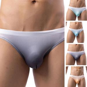 Heren slipje Sexy ondergoed Sneldrogend Kleurverloop Ontwerp Lage taille Slim Fit Zwemonderbroek Slips 2XL groen