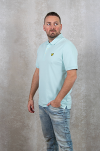 Lyle & Scott merk borstlogo helder hemel poloshirt