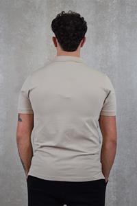 Malelions Men Signature Zip Polo | Taupe