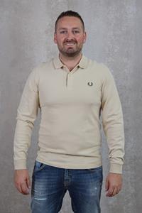 Fred Perry - Longsleeve Plain Shirt - Beige Longsleeve Polo