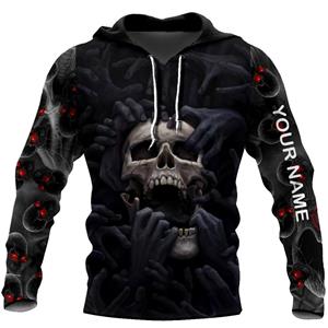 TIP723 Holloween Gothic Skull Print Five Finger Death Punch Hoodies Heren Punk Hip Hop Sweatshirt met capuchon Cool Streetwear Trui Herfst M