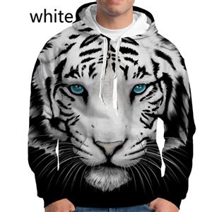 ETST 05 Herenmode Hoodies Sweatshirt 3d Wit Zwart Tijgerprint Hoodies S