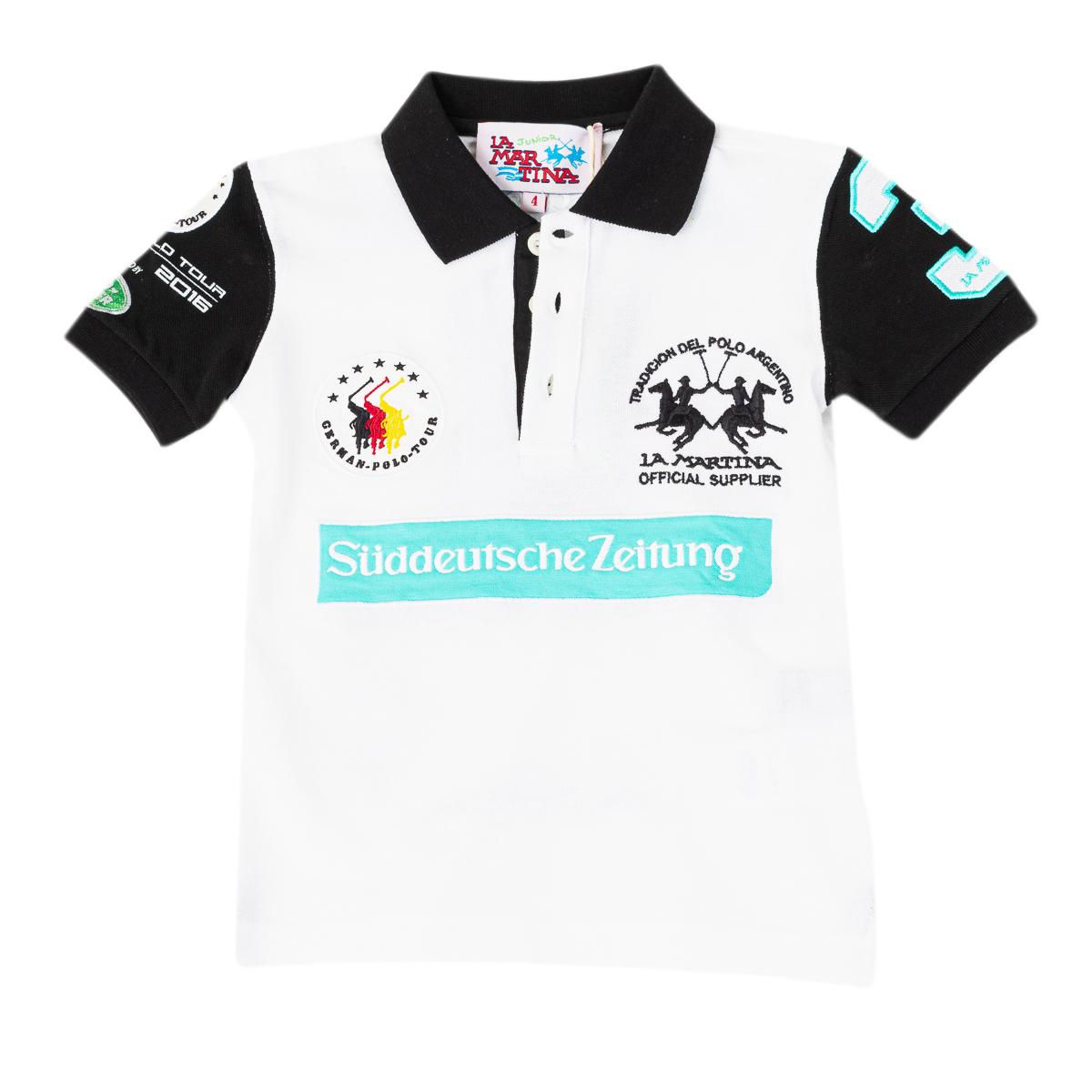 LA MARTINA Poloshirt met korte mouwen en contrasterende reverskraag 2KP028 voor jongens 4 AÑOS veelkleurig