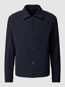 Heren Hugo Hellys Slim-Fit Overshirt in donkerblauw