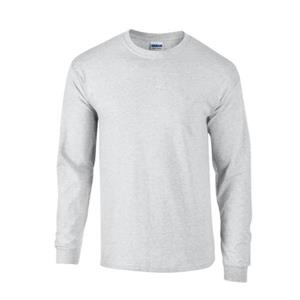 Gildan Unisex volwassen ultra-effen katoenen T-shirt met lange mouwen M asgrijze kleur