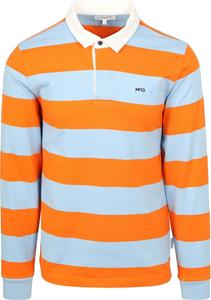 Sweater Mcgregor Rugbyshirt Streep Oranje Blauw