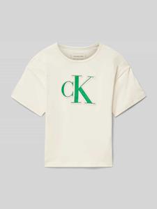 Calvin Klein Jeans Boxy fit T-shirt met labelprint