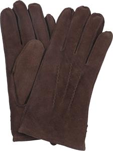 Handschoenen Suitable Suede Handschoen Donkerbruin