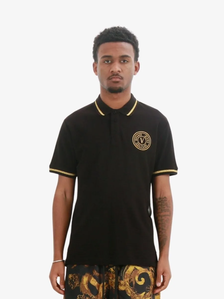 Versace Jeans Heren polo zwart goud